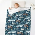 thumbnail image 6 of The Sea Fish Blanket Gifts Ultra Soft Cozy Throw Flannel Blanket, Lightweight Fuzzy Fleece Blanket Warm Plush Throw Blankets for Couch, Sofa, Bed 60"x80" for Adult, 6 of 9