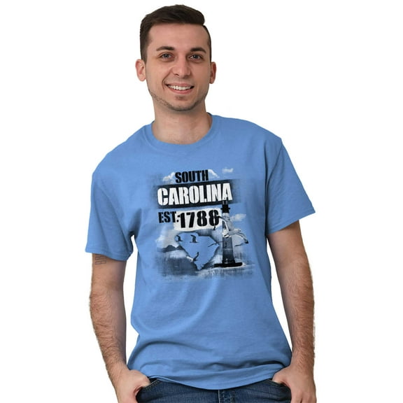 South Carolina Nautical SC Lighthouse Men's Graphic T Shirt Tees Brisco Brands S