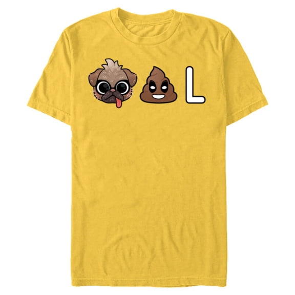 Marvel Studios Deadpool & Wolverine Dogpool Dog Poo L Emoji- Short Sleeve Blended T-Shirt for Adults - Customized-Yellow
