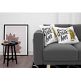 thumbnail image 3 of Ambesonne Saying Throw Pillow Cover 2 Pack, Time to Drink Beer Man, 18", Yellow Black, 3 of 5