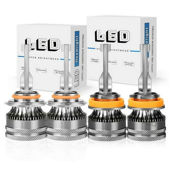 Combo LED Headlight Bulbs 6000K for 2018-2020 Honda BR-V High Low Beam White 4X