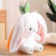 thumbnail image 2 of Plush Rabbit Stuffed Animal with Carrot Ear Soft Toy for Kids Collectible Decorative Doll Fuzzy Bunny Gift for All Ages, 2 of 4
