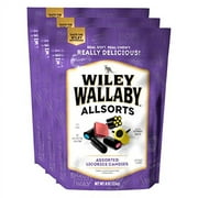 Wiley Wallaby 8 Ounce Allsorts Gourmet Australian Style Soft & Chewy Assorted Licorice Candy (3 Pack)