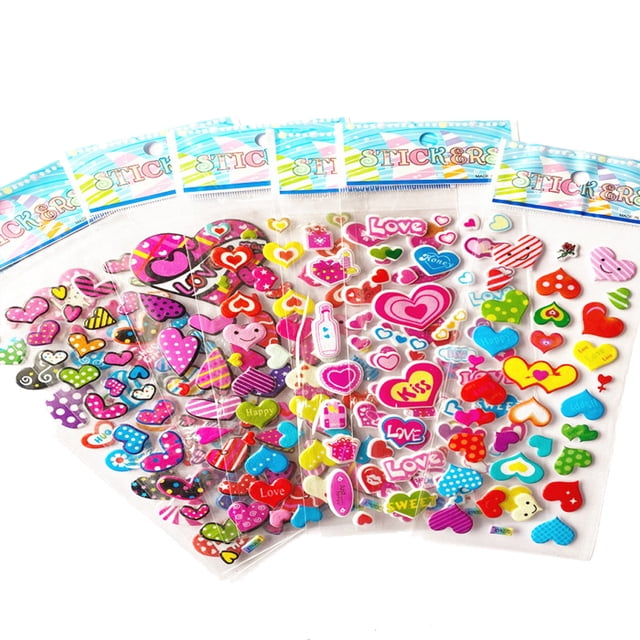 fastboy Children PVC Sticker Three-dimensional Stickers DIY Craft Decoration Decals Handicraft Scrapbooking Stationery Gifts Accessory