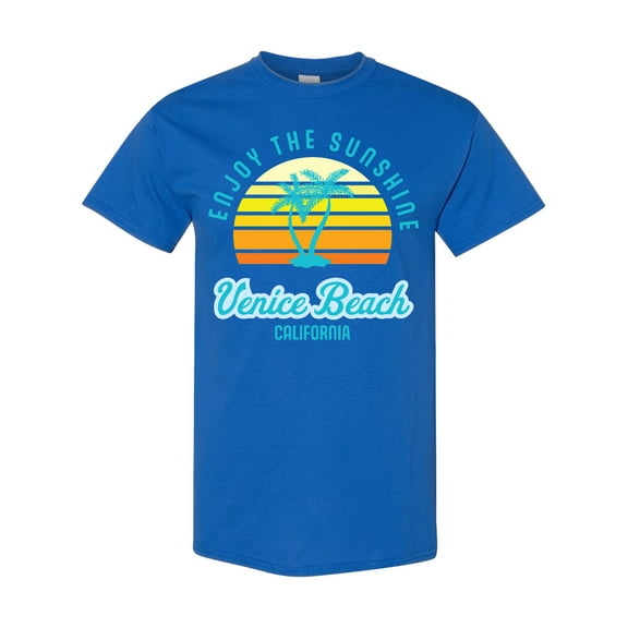 Inktastic Summer Enjoy the Sunshine Venice Beach California in Blue T-Shirt
