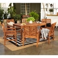 thumbnail image 2 of Vincent 7-Piece Chevron Outdoor Patio Dining Set - Brown, 2 of 3
