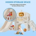 thumbnail image 6 of Wanan Toddler Slide Set, 8-in-1 Indoor Outdoor Playset for Age 1+, Beige, 6 of 7