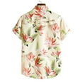 thumbnail image 4 of HONHUZH Mens Shirts Clearance,Men's Hawaiian Shirt Short Sleeves Printed Button Down Summer Beach Shirts Tops, 4 of 9