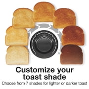 Proctor Silex 4-Slice Toaster with Extra-Wide Slots, Toast Boost, and Removable Crumb Tray, Black