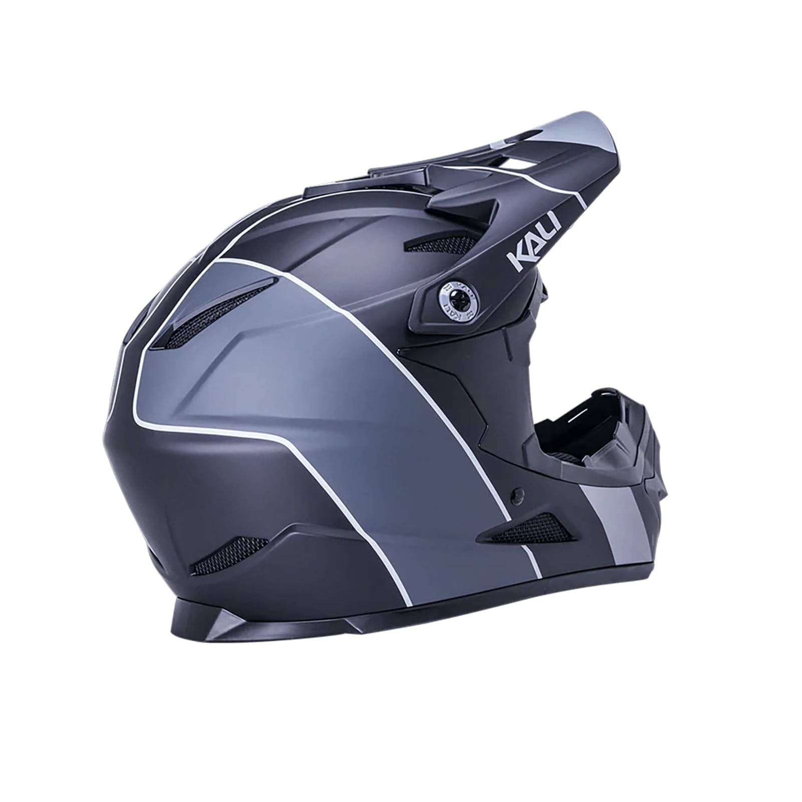 Kali Protectives Zoka Stripe Full-Face Helmet - Matte Black/Gray Large