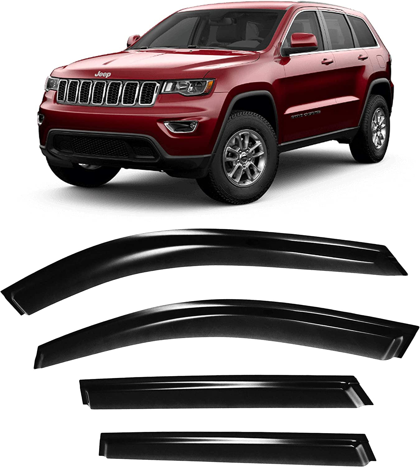 4pcs For 1999-2004 Jeep Grand Cherokee Chorme Plated Window Sills Molding Trims 