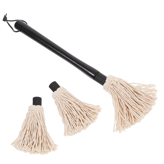 1 Set Grill Basting Mop BBQ Mop Sauce Basting Mop Roasting Oil Brush Wooden Handle Oil Brush Basting Mop BBQ Mop Sauce Basting Mop Roasting Oil Brush Wooden Handle Oil Brush