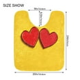 thumbnail image 5 of Bathroom Plush Absorbent Mat Single U-pad 20x24 Inches Bath Mat Fluffy Suitable For Bathroom Toilet Living Room Absorb Water Non-Slip Durable Yellow Background Beautiful Love, 5 of 9