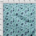 thumbnail image 2 of oneOone Viscose Chiffon Sky Blue Fabric Flower & Leaves Watercolor Sewing Craft Projects Fabric Prints By Yard 42 Inch Wide, 2 of 4