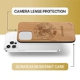 thumbnail image 6 of Case Yard Wooden Case Outside Soft TPU Silicone, Slim Fit Shockproof Wood Protective Phone Cover for Girls Boys Men and Women, Supports Wireless Charging Gemini Sign Design case for iPhone-12/12-Pro, 6 of 7