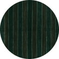 thumbnail image 1 of Ahgly Company Machine Washable Indoor Round Abstract Turquoise Blue Contemporary Area Rugs, 3' Round, 1 of 4