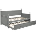 thumbnail image 3 of Monspeace Twin Size Wood Daybed with Twin Size Trundle - Gray, 3 of 8
