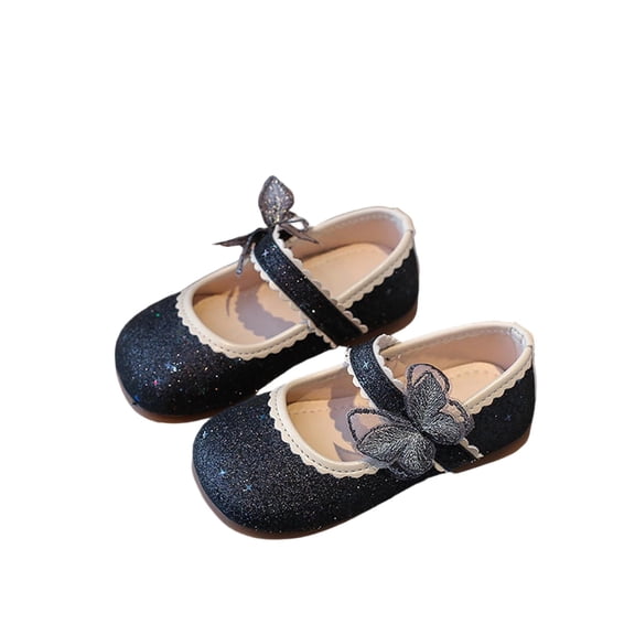 Owordtank Toddler Little Girls Mary Jane Flats Bowknot Princess Dress Ballet Shoes Non-Slip Soft Sole School Party Girl’s Shoes