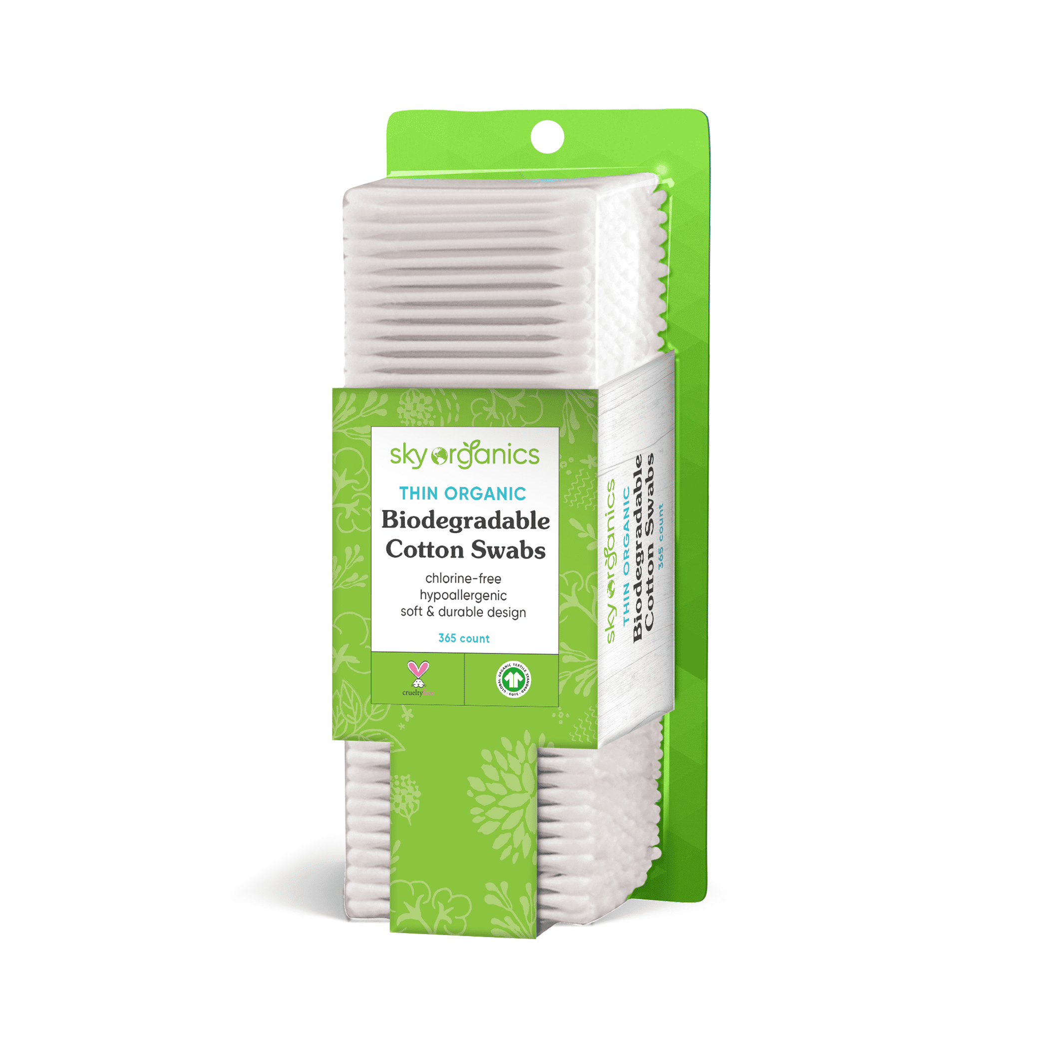 Sky Organics Organic Cotton Swabs, 375 Count