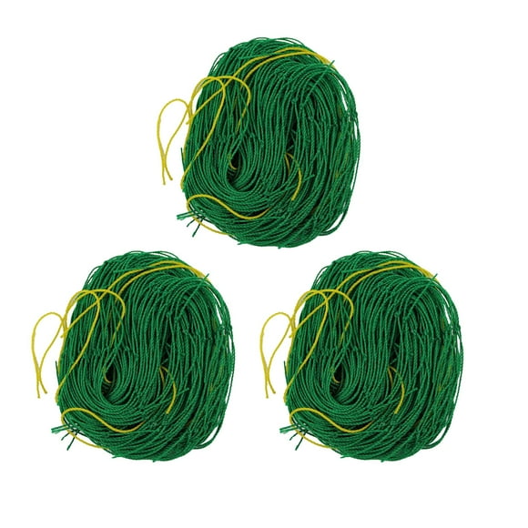 3pcs Network Gardening Fruit Vines Flower Petunia Climbing Net Cucumber Bush Gourd Vines Net (Green 0.9x1.8m)