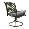 thumbnail image 5 of iPatio Durable Outdoor Dining Swivel Rockers with Cushions: Weather-resistant, Rustproof, and Comfortable Patio chairs for Garden and Outdoor Spaces, Set of 2, Navy Blue, 5 of 5