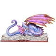 thumbnail image 2 of Pacific Giftware Amy Brown Book Purple Dragon Book Wyrm Dragon Statue Home Decor, 2 of 3