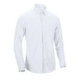 thumbnail image 6 of LIIPEE Men Shirts Casual Solid Color Long Sleeve Lapel Button Up Dress Shirt Male Fashion Slim Fit Formal Business Tops Comfortable Breathable Soft Daily Shirts,White,42, 6 of 8