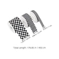 thumbnail image 2 of LIFKOME 3 Rolls Black White Ribbon Plaid Ribbon 450.00X3.80X0.10CM, 2 of 8