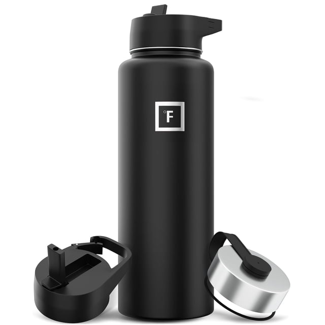 Botella de hidratación IRON °FLASK para acampar y hacer senderismo, 1,2 L, acero inoxidable