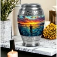 thumbnail image 7 of SABURIAL Fishing Urn - Keepsake Urn For Ashes Adult Male - Large Decorative Urns - Mini Cremation Urns For Human Ashes Adult Male - Combo Of 10 Inch & 3 Inch, 7 of 7