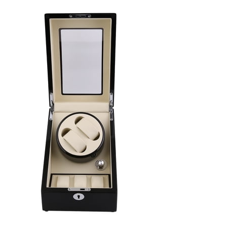 CNMODLE Automatic Rotation Silent 2+3 Watch Winder Case Display Box Luxury Storage Holder Organizer Case Great Gift