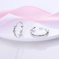 thumbnail image 4 of NARMO Original Women 925 Sterling Silver Hoop Earrings Square AAA CZ Jewelry Birthday Gift, 4 of 7