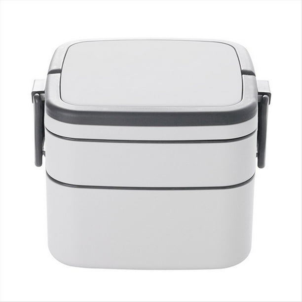 Fiambrera Portátil de Plástico de Doble Capa, Fiambrera Multicapa para Estudiantes de Fitness A Prueba de Fugas y Calefactora