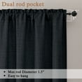 thumbnail image 5 of OVZME Judy Black Kitchen Tier Curtains 24 Inch Length, Light Filtering Short Cafe Panel for Small Half Window, Cabinet Bathroom Basement RV Camper, 30Wx24L, 2PCS, 5 of 7
