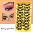 thumbnail image 4 of Visland 10 Pairs False Eyelashes 3D Effect Realistic Curled Russian Volume Eyelashes Makeup Prop Daily Life, 4 of 7