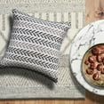 thumbnail image 3 of LR Home Ariya Gray/Black Chevron Cotton Adult Decorative Throw Pillow Cover, 3 of 7