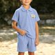 thumbnail image 2 of Odeerbi Niños 2 Piezas Preppy Outfit Oso Bordado Tenis Camisa de Golf y Pantalones Cortos Conjunto de Uniforme Escolar, 2 of 8
