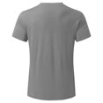 thumbnail image 4 of BOBOGOJP T-Shirts à Manches Courtes pour Hommes, Extensibles, Col Rond (Gris, 3TG), 4 of 5