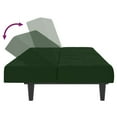 thumbnail image 5 of vidaXL Canapé-Lit 2 Places Velours Vert Foncé, 5 of 5