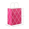 thumbnail image 3 of Hallmark Medium Gift Bag (Hot Pink and White Diamond Plaid), 3 of 7