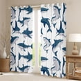 thumbnail image 2 of Feelyou Marine Shark Curtains Pack of 2 (42x84 Each), Cartoon Sea Animal Curtains Blackout, 2 of 6