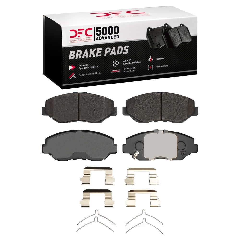 Dynamic Friction Company 1551-0914-02 DFC 5000 Advanced Brake Pads - Ceramic and Hardware Kit - OE