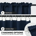 thumbnail image 4 of Deconovo Thermal Insulated Blackout Curtains in 2 Pack, Rod Pocket Window Treatments, 38" x 54", Navy Blue, 4 of 8