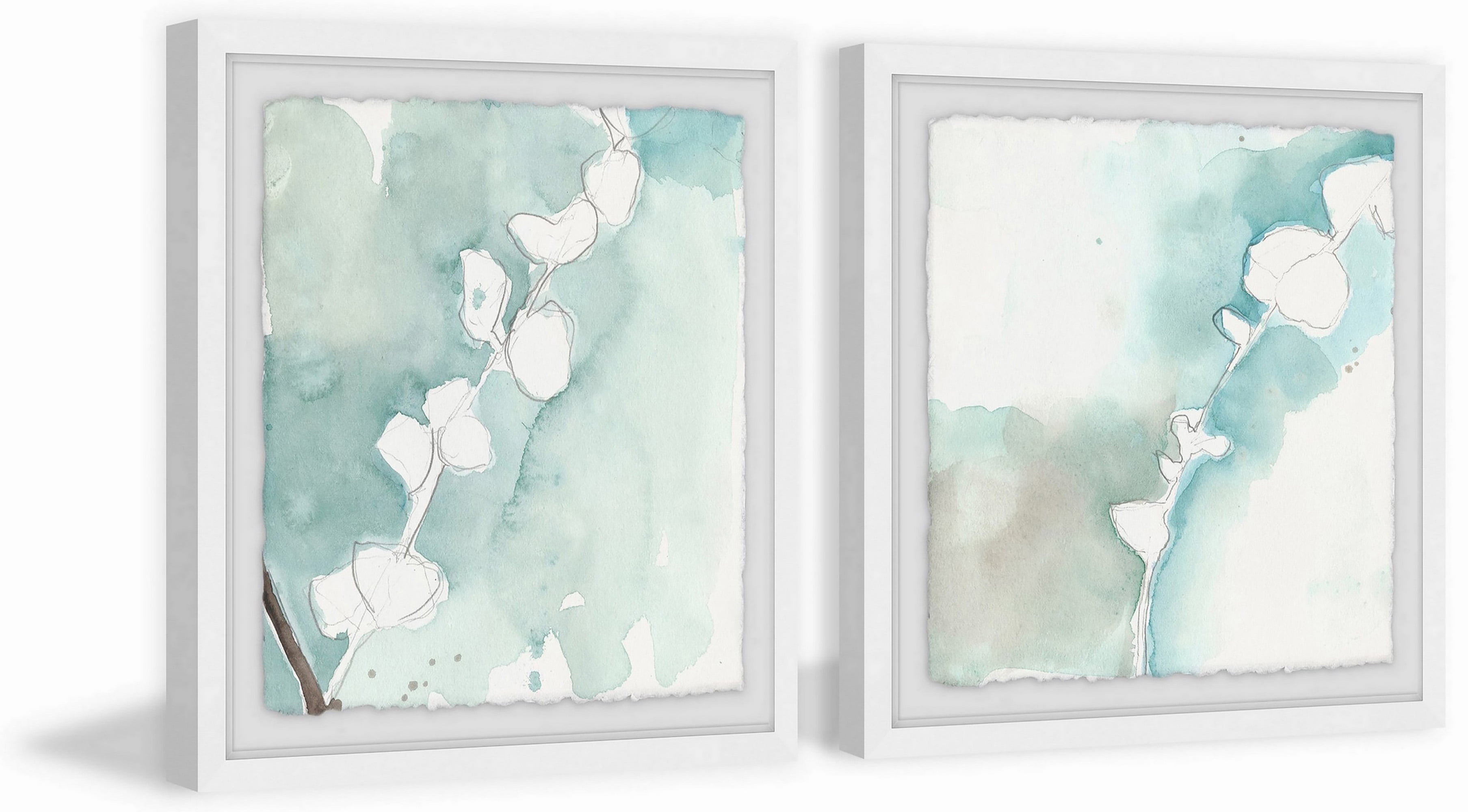 Marmont Hill Pastel Blooms Diptych, Art Prints, 48.00" x 1.50"