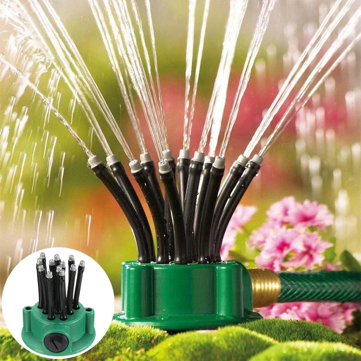 360 Degrees Flexible Garden Yard Sprinkler Adjustable Pulsating Sprinkler Lawn Irrigation... by