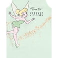 thumbnail image 3 of Disney Peter Pan Baby Girls' Sleeveless Romper Pajama and Headband Set Light Green Tinker Bell, 3 of 5
