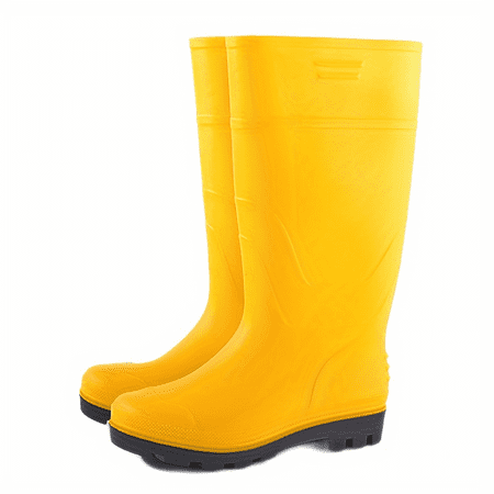 

SHENZHENXULIZX Durable Men‘s High Top Slip On Water Boots for Indoor Outdoor Working Hiking and Gardening - Non Slip Solid Knee High Rain Shoes for All Seasons