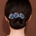 thumbnail image 2 of Fashion Elegant Alloy Flexible Non-slip Hair Styling Tool Hair Bun Roller Flower Hair Clip Lazy Hair Curler Twist Hairstyle Bun 8, 2 of 8