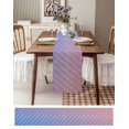 thumbnail image 6 of Hokiten Table Runners 72 Inches Long Dress Scarves, Pink Purple Blue Ombre Farmhouse Kitchen/Dining Table Runner, Coffee Tablerunners, Modern Geometric Abstract Art Aesthetics 14x72 Inch, 6 of 7