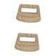 thumbnail image 2 of 2 piezas Cubiertas de tapa de maceta Manijas reutilizables Perillas portátiles portátiles de la tapa portátil Pandilla de empuñadura para tetas de Grano de madera clara, 2 of 8